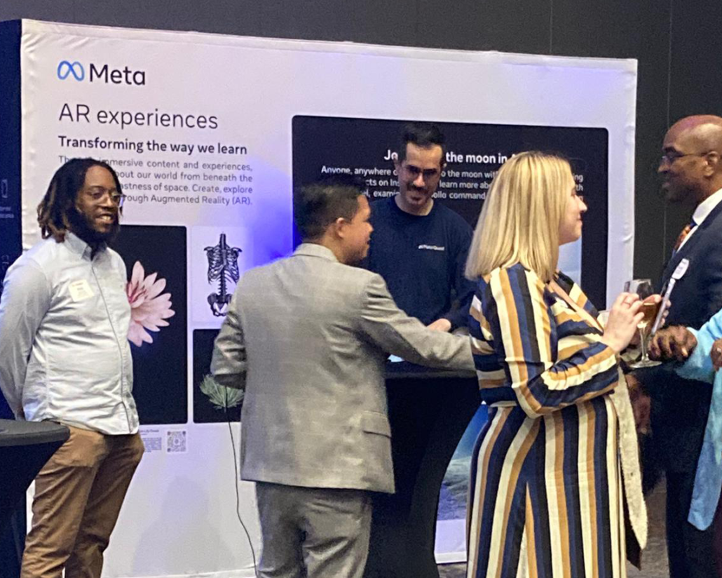 Meta AR Effects demo for policymakers at NC Chamber event