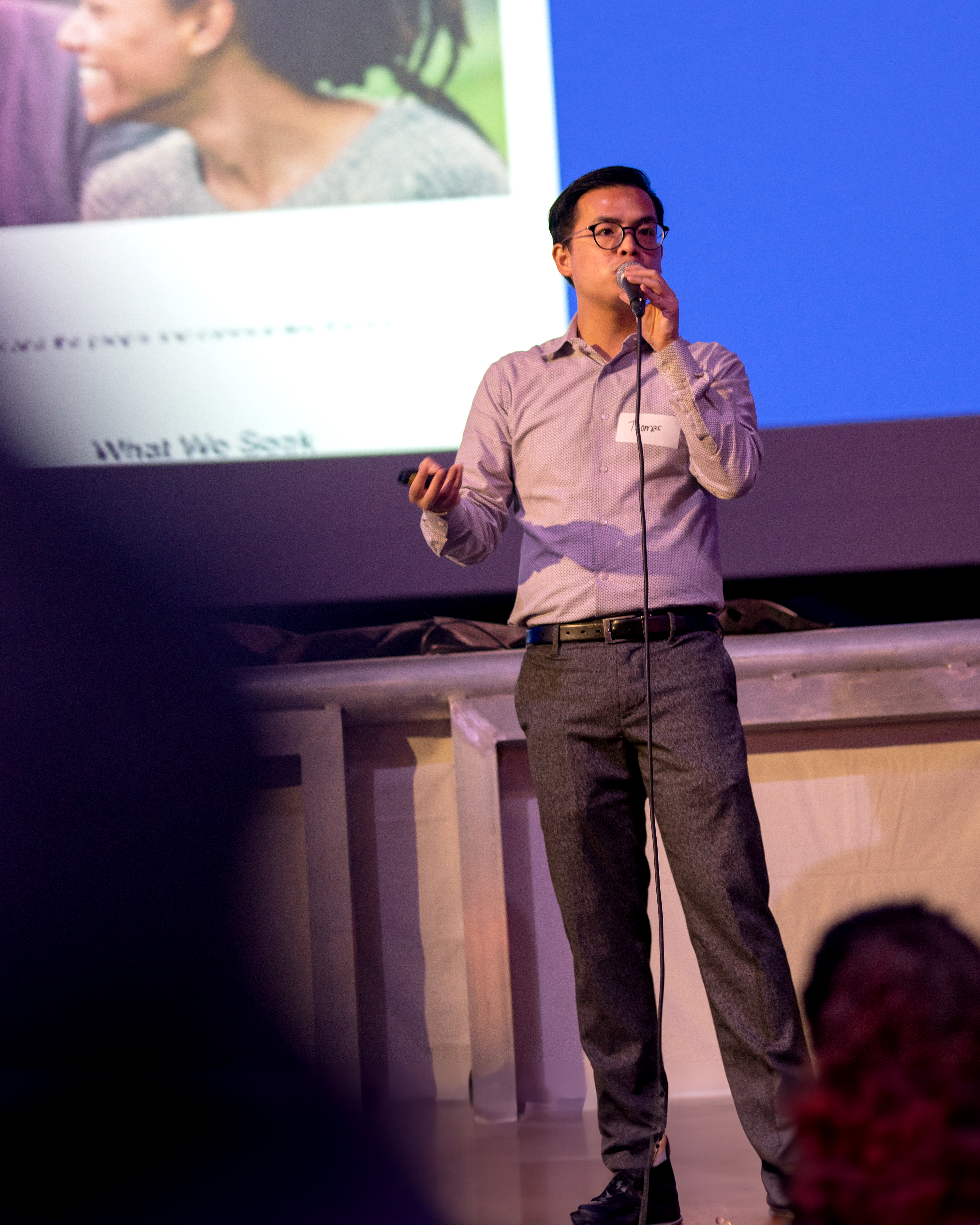 Thomas Li speaking at Facebook event